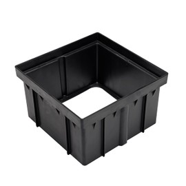 NDS 1216 Catch Basin Riser for 12 Inch Square Catch Basin Drain and 12 Inch Low-Profile Adapter Drain, Black