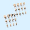 RUOKEXIN Coffin Press on Nails French Tip Fake Nails Medium