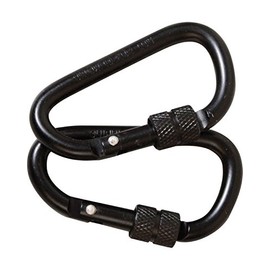 Kombat UK 6mm Screw Gate Locking Carabiners - 2 Pack