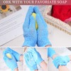 4 Pairs Bath Exfoliating Gloves Scrub, Double Sided Bath Mitts