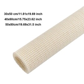 Anti Slip Rug Underlay Carpet Anti-Slip Mat, Latex Non-Slip Mat PVC Cuttable Non Slip Mat for Wooden, Laminate, Hard floors and Smooth Surfaces (40cmx60cm White)