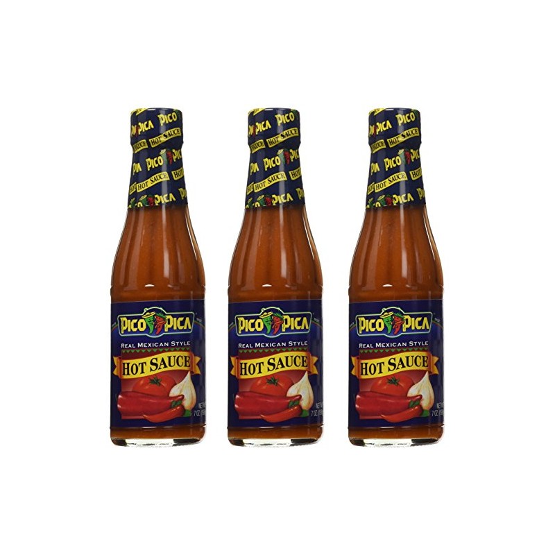 Pico Pica Mexican Hot Sauce 7 Oz (Pack of 3)