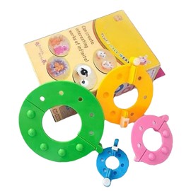 Maker | 4 Sizes Fluff Ball Tools - Making Fluff Ball Wool Decoration, Craft Yarn Crochet Knitting Tools, Pom-pom Knitting Tool Set