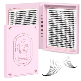 Lunamoon 800 Fans Premade Fans Lashes Volume Eyelashes Extension Prefabricated Fan Eyelashes 0.07 D Curl 8-15 mm (8D-0.07-D, 8-15mm)