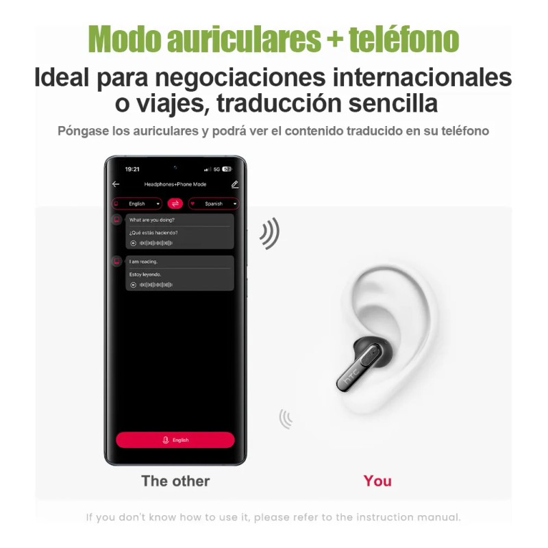 Audfonos Htc Ne60 Ia Auriculares Inalambricos Traductores Ipx5 Impermeable Bluetooth