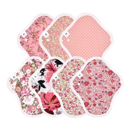 Panty Liner NO 3 Organic Cotton, Set of 7, v13 po, Vivid Pink, Cute and Elegant Reddish Pink