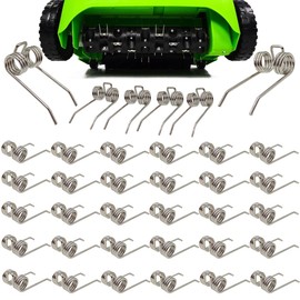 36-Pack 29272 Dethatcher Tines Compatible with Greenworks 27022 2500600G 10 Amp 14" Corded Dethatcher,Replacement Durable Steel Scarifier Rake Tines Parts,Lawn Tractor Attachments Set