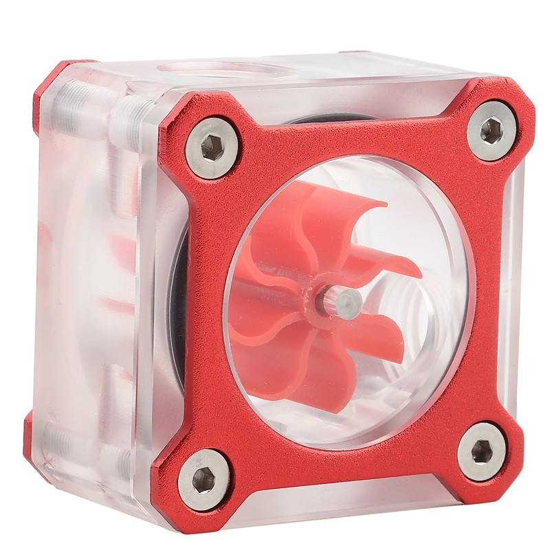 Water Cooling Flow Meter Transparent PMMA Computer Accessories G1/4 Thread(Rouge