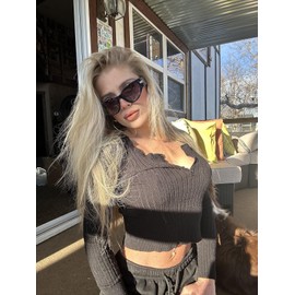 Appassal Vintage Cat Eye Sunglasses for Women Trendy Cateye Frame Sunnies AP3720,Tortoise/Gradient Brown