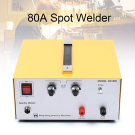 80A 110V Jewelry Spot Welder Pulse Sparkle Spot Welder Portable Spot Welding Machine with Foot Pedal for Jewelry Gold Silver Platinum