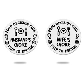 Newlywed Wedding Engagement Gifts for New Couples Fun Housewarming Gifts for Young Couple Date Night Double-Sided Food Decision Coin Gifts for Husband Wife Anniversary Valentines Day Gift