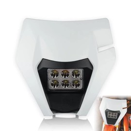 fewfuss Dirt Bike Led Headlight, Motorcycle Enduro Headlight Kit for EXC EXCF SX SXF XC XCF XCW XCFW (White)