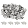 sourcing map 80Pcs Square Pyramid Rivets, 15mm Four-Jaw Studs Spikes,
