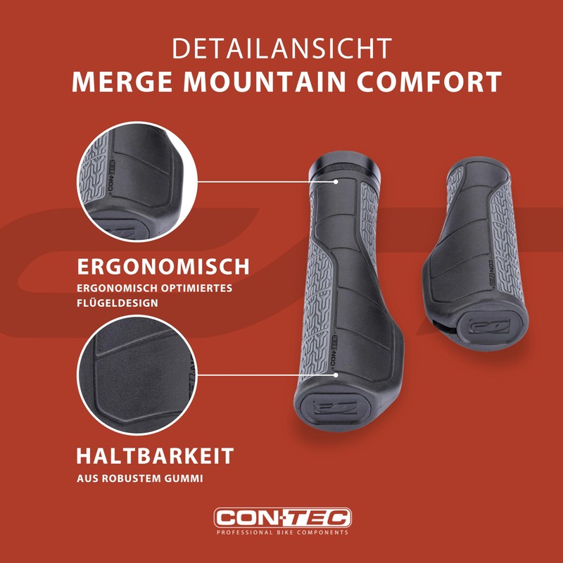 CONTEC Merge Mountain Comfort Bicycle Grips 96/140 mm D3 Tri-Component