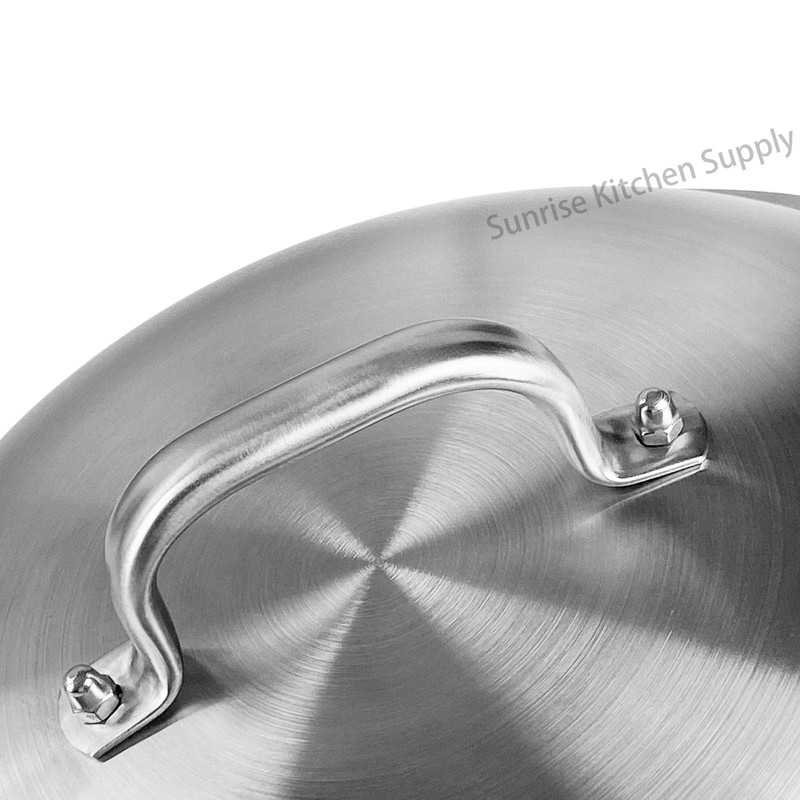 SUNRISE Heavy Duty Stainless Steel Wok Lid/Cover Dome (34cm), Fits