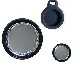 QCOQ Air Tracker Tag 2 Pack, Bluetooth Smart Tag with Keychain/Protective Case, Black / 2 Pcs, 20250709-00