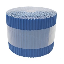 Bright Ideas Corrugated Border Roll for School Displays, Rich Blue, 10cm x 7.5m. BI7889.