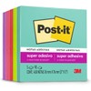 3M Post-it 5PK Notas Adhesivas Super Sticky 3x3, colores varios,