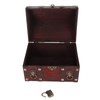 Treasure Chest Storage Box with Combination Lock Handcraft Exquisite Wood