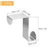 uxcell Over The Door Hooks, 4pcs - Stainless Steel Door