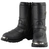 Milwaukee Leather MBM9070 Men's Black Leather Engineer Boots with Reflective