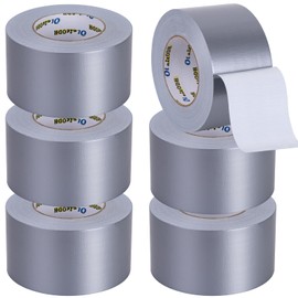 Oleitodh 6 Pack Duct Tape Silver Gray Heavy Duty 330 Yards x 3 Inch - Strong, Flexible,No Residue,All-Weather and Tear by Hand - Bulk Value for Do-It-Yourself Repairs and Professional Use