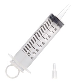 100 ml Large Syringe Plastic, Pet Feeding Syringe Sterile Packaging for Scientific Laboratories, Measurement, Dispensing, Watering, Refill