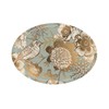 Harfield Small Oval Tea Coffee Tray Gold Bird and Flower