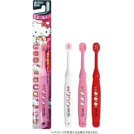 B-S20 Ebis Children's Toothbrush, Hello Kitty, 2-6 Years Old, Soft, Set of 6