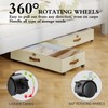 Yecaye Under Bed Storage with Wheels, 2Pack Under Bed Storage