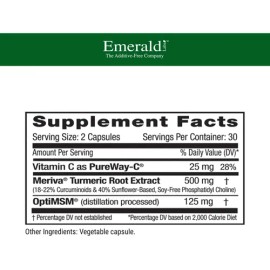 Emerald Labs Meriva Cúrcuma Plus 60 Cápsulas Veganas