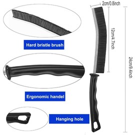 Xemnys Fugendüse Reinigungsbürste, harte Borsten, dünne Lückenreinigungsbürste, Fugenreiniger, magische Bürste, Reinigungsbürste für kleine Räume, Reinigungswerkzeug für Zuhause, Badezimmer, Dusche,