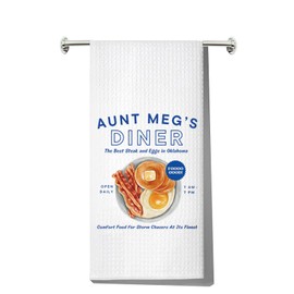 JNIAP Aunt Meg's Diner Kitchen Towel Bill & Jo's Harding Gifts Storm Chaser Gifts Tornado Wrangler Towel (Aunt meg kt)