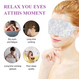Heated Eye Mask, 5 Pack Self Heating Eye Mask, Lavender Steam Eye Mask, Warming Hot Moist Eye Mask for Men and Women Relieve Eye Fatigue