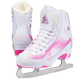 Jackson Ultima Girls Figure Ice Skates Softec Rave RV2001, Color: Pink, Size:11