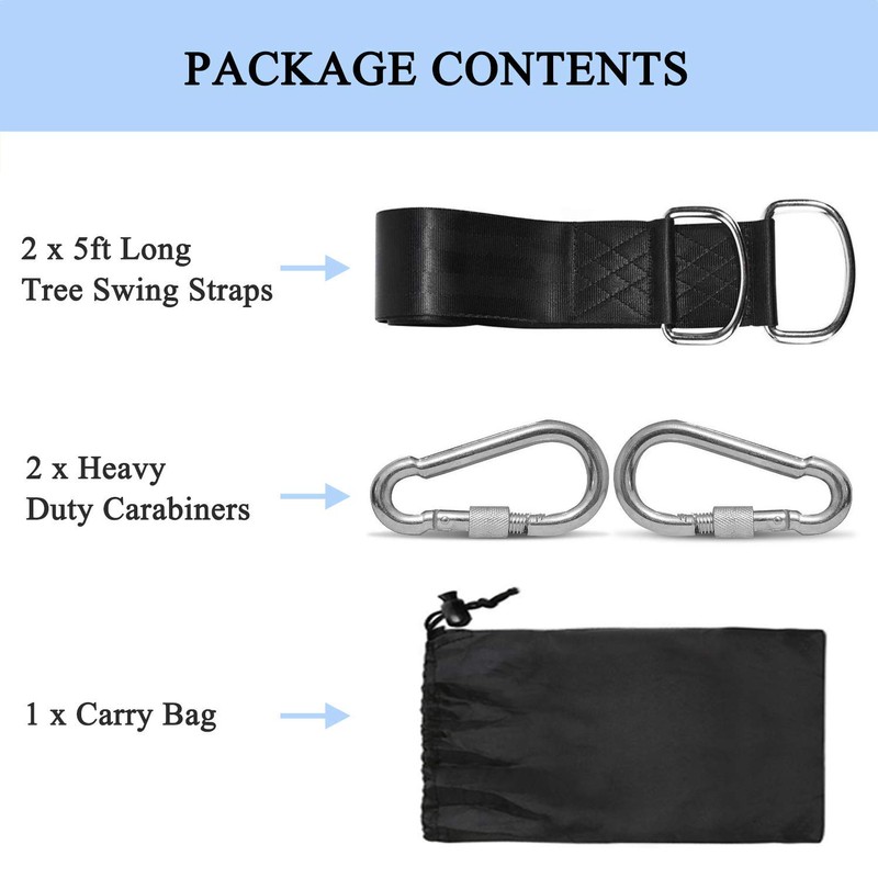 Tree Swing Straps Kit (Set of 2), EKVINOR Hanging Tree