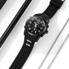 Men Digital Sports Watch Dual Dial Dual Time Display 50m