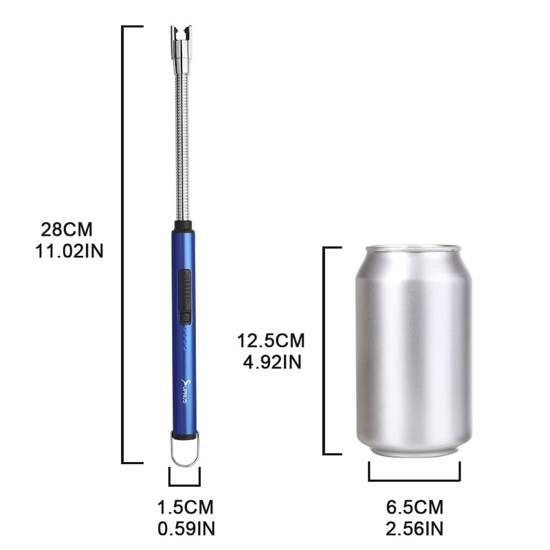 SUPRUS Electric Candle Lighter USB Type C Rechargeable Lighter Steel