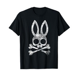 Funny Jolly Roger Bunny Skull Crossbones Egg Hunt Easter Day T-Shirt