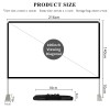 HOIN Projector Screen with Stand 100 inch 16:9 HD 4K