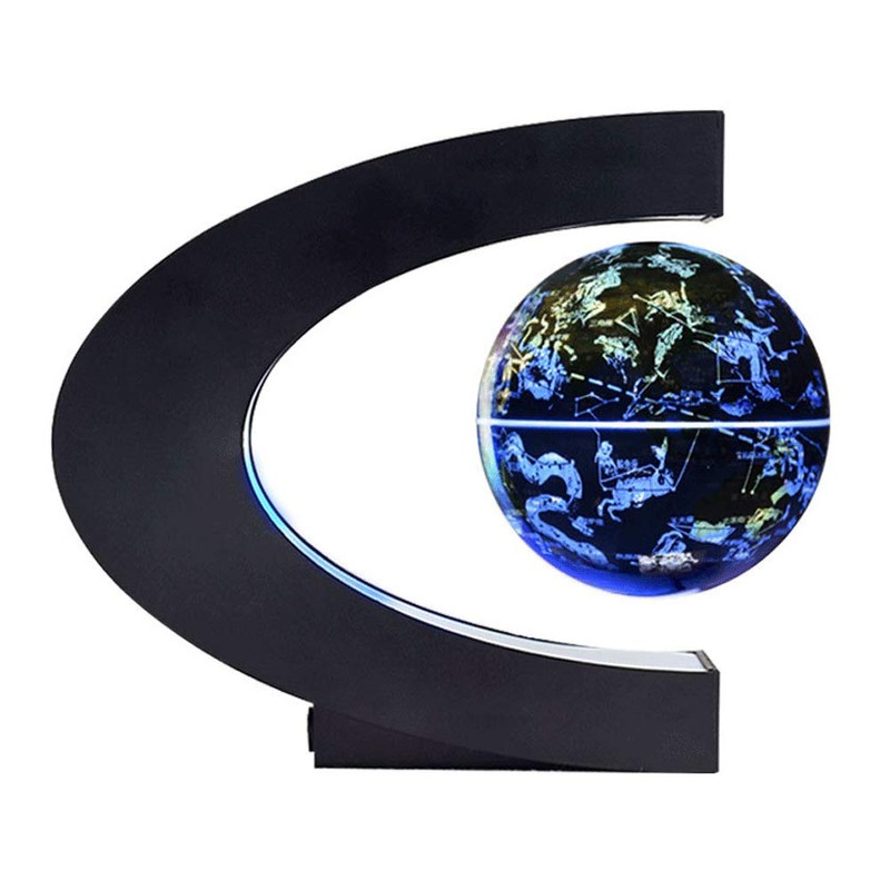 FUGEST Magnetic Floating Globe 2 in 1 Blue 4in Constellations