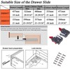 knobelite 1 Pair 18 Inch Undermount Drawer Slides, Self Soft