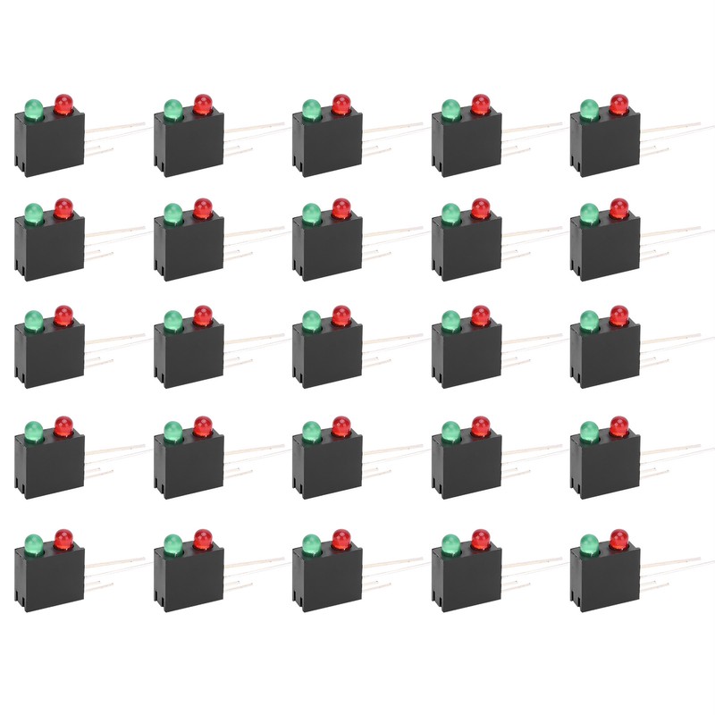 100Pcs LED Plastic Holder DualHole Black Square 90 Degree Curved