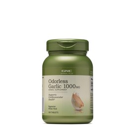 GNC Herbal Plus Odorless Super Garlic 1000mg, 100 Tablets, Supports Cardiovascular Health