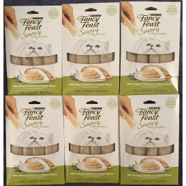 Purina Fancy Fancy Feast Custom Savory Purée Naturals Lot Of Six (6) Packages Total: 24 Tubes