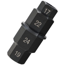 Acymner Motorcycle Front Axle Hex Tool | Universal Hex Allen Spindle Socket Adapter Set 3/8" 17mm 19mm 22mm 24mm (1 Pack)