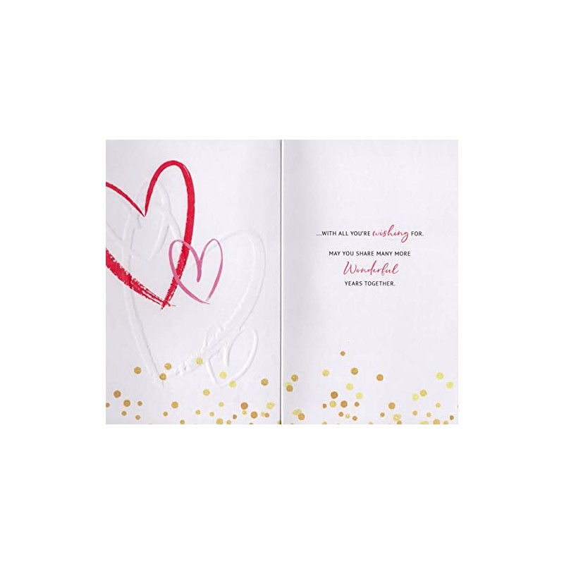 Daughter & Son-in-Law Embellished Anniversary Greeting Card Words to Cherish