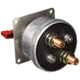 QuickCar Racing Products 55-012 Red 2-1/2" High x 2-1/2" Wide Handle Battery Master Disconnect Switch with Alternator Post and Mounting Panel