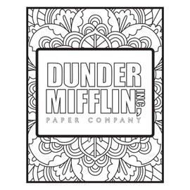 The Office Inspired Coloring Pages | Pack of 5 Different Designs for Pencil or Marker Coloring | 8.5” x 11” Standard Size – Easy to Frame | Heavy Cardstock | Makes a Great Gift