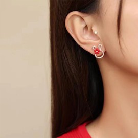 Easter Bunny Rabbit Earrings for Women - Spring Holiday Jewelry Gifts, Lightweight Costume Party Accessories with Cute Animal Design